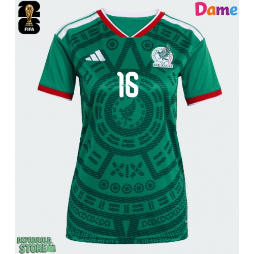 Mexico Julian Quinones #16 Replika Hjemmebanetrøje Dame VM 2026 Kortærmet